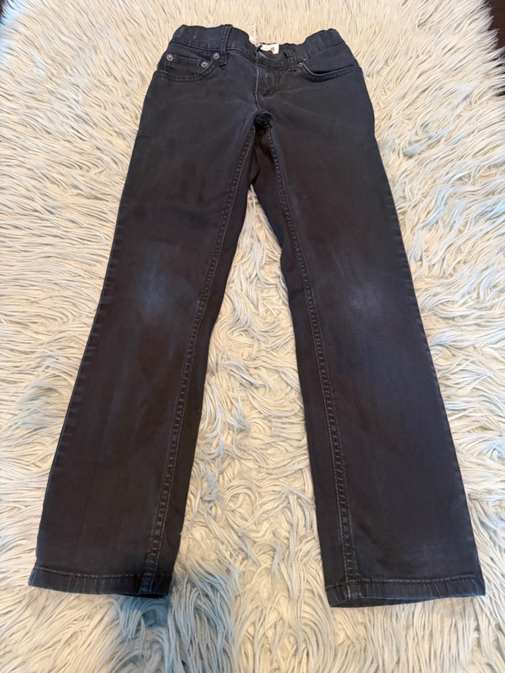 Levi's Black Jeans with Red Leather Patch